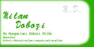 milan dobozi business card