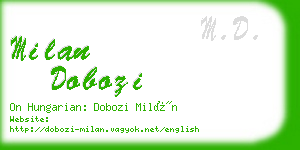 milan dobozi business card